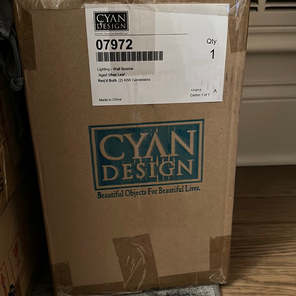Cyan Design Wall Sconce Aged Silver Leaf